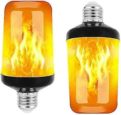 LED-pære med flammeeffekt - 2 stk E27 flammepære, tyngdekraftsensor, 4 lysmoduser