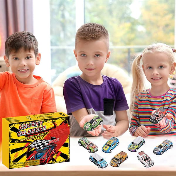 24 Dagar Julkalender Mini Bil Leksaker Blind Box För Barn Julgåvor