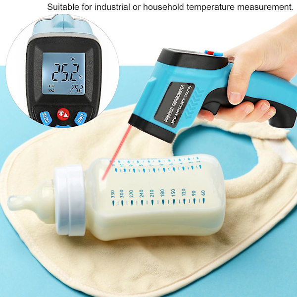 Berøringsfri Infrarød Digital Termometer -50¡æ til 550¡æ LCD Display