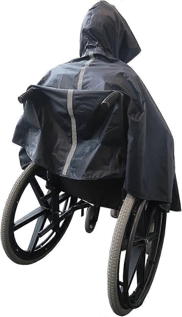 Vedenpitävä Pyörätuolin Poncho - Aikuinen Standard - Pyörätuolin Sateensuoja