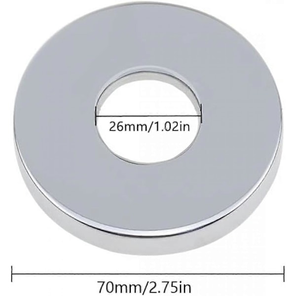 Bruste Blandingsbatteri Rosette 4 Dele Krom Åbningsrosette Armatur 26mm (3/4\") Rustfrit Stål VVS Rosette Flad Lav til Køkken Badeværelse