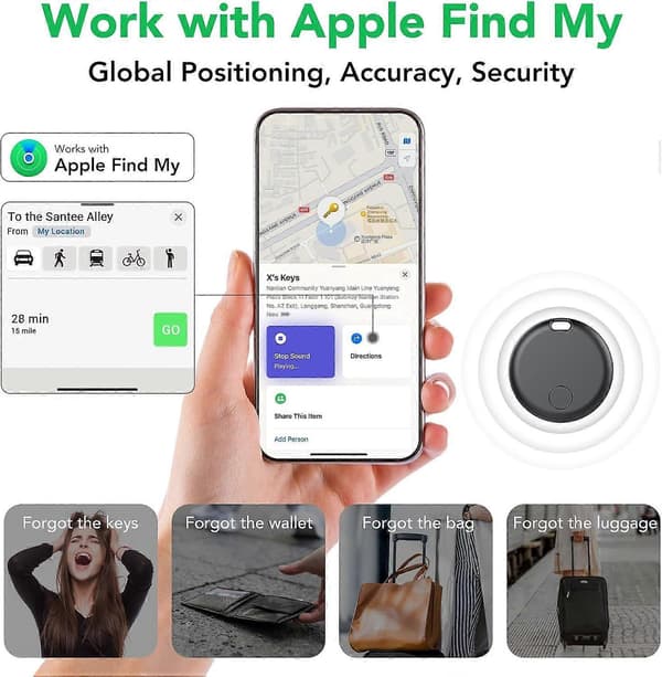 2025 Høy kvalitet splitter ny Tracker Air Tag-4 pakning: Smart Bluetooth Tracker,