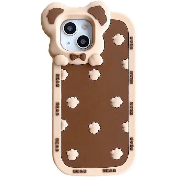 iPhone 13 Pro Max Cover Kawaii Telefoncovers, Sød 3D Tegneserie Cool Bjørn Pote Telefoncover Blød Silikon Stødsikker Beskyttende