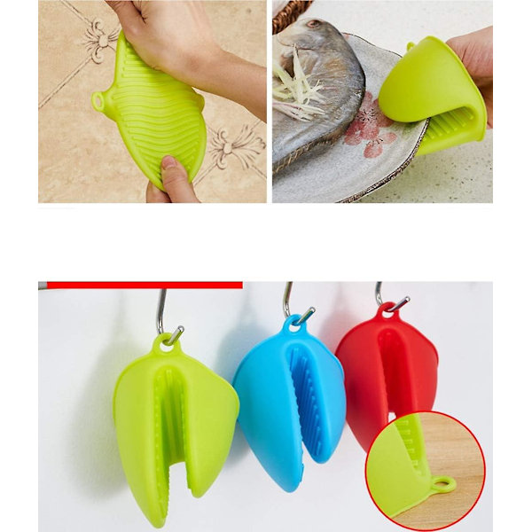 Gröna silikon grytunderlägg, Mini grytunderlägg för kök, Värmebeständig lösning, 1 par (Gröna)