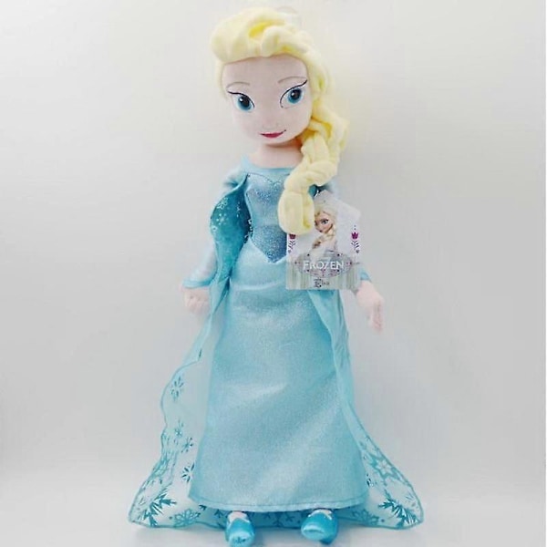 GaiBoSi 50CM Frossen Snødronning Elsa Plysjdukke Prinsesse Anna Elsa Dukke Jenteleker Elza Plysj Plysj Barnleker Halloween Bursdagsgave