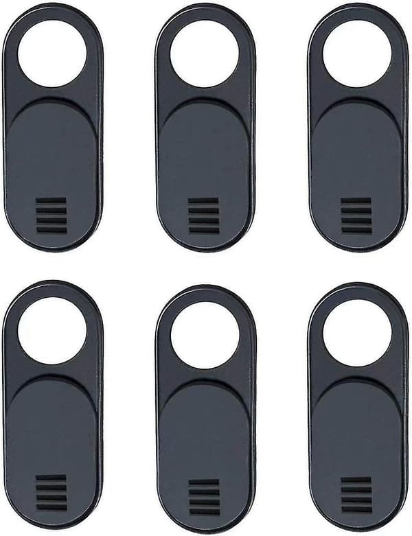 Webcam-skydd, Kameraskyddsglid, 6-pack Ultratunt Laptop-kameraskyddsglid (svart)
