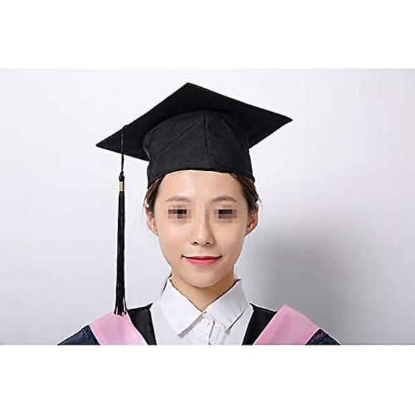Sort Student Graduation Hætte og Graduation Sash Mortarboard Hat Graduerede Festartikler Den bedste