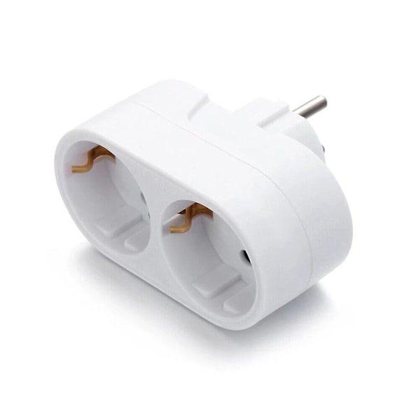 2 Stik Dobbelt Stik Multiple Stikdåse Multi Stik Adapter Horisontal Cy