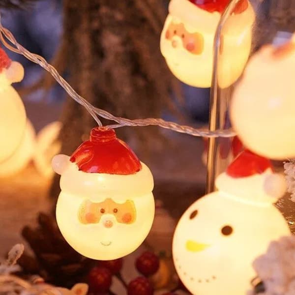 LED ljusslinga, juldekorationer, USB-driven, 3 meter lång - Jultomte-stil, 1 st.