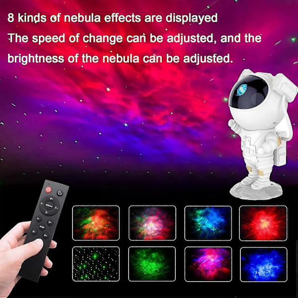 Galaxy Projektorlampe Stjernehimmel Natlys Til Hjem Soveværelse Dekoration Astronaut Dekorative Belysning Børns Gave
