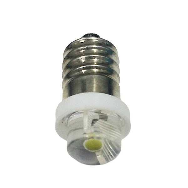 10 stk E10 4,5V LED Spotlys Pærer Kold Hvid, 6000k