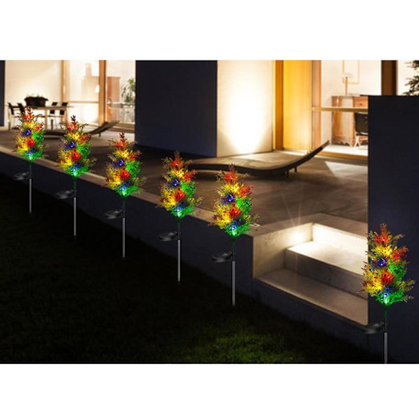 Solcellsdriven Julgransdekoration Ljus LED Julgran Plugg-in Ljus Utomhus