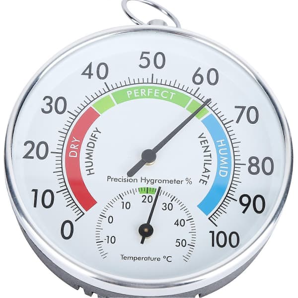 Indendørs Termometer Hygrometer Væghængt Temperatur Luftfugtighedsmåler til Hjem Lager Kontor