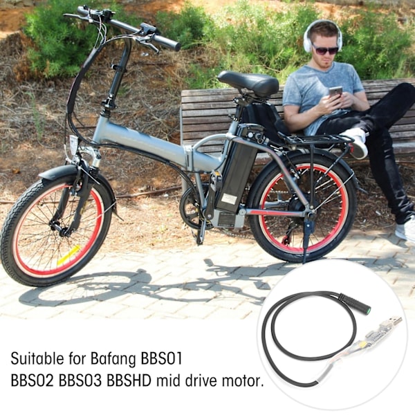 BAFANG BBS01 BBS02 BBS03 BBSHD Mid Drive Motor Kit USB-programmeringskabel för elcykel