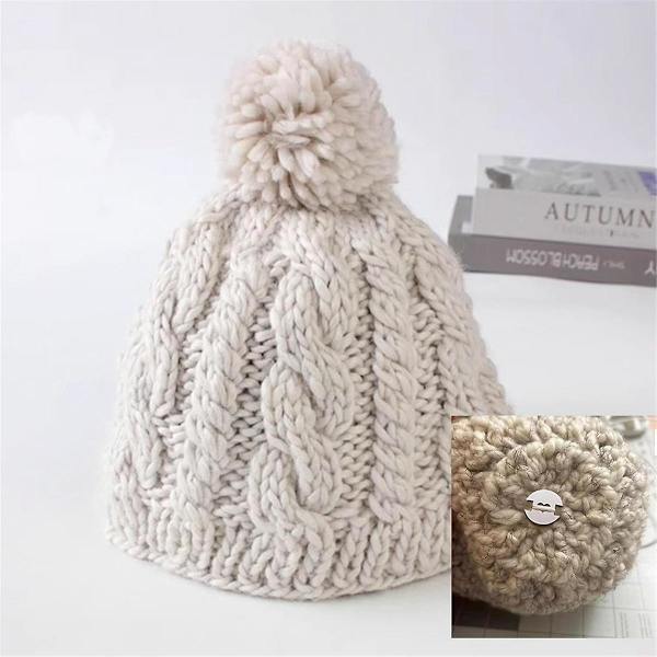 Aftagelige Pom Pom Knapper til Huer, 10 stk. Pom Pom Holder Strikket Hue Fremstilling Fastgørelsesværktøjer, Pompom Holdere
