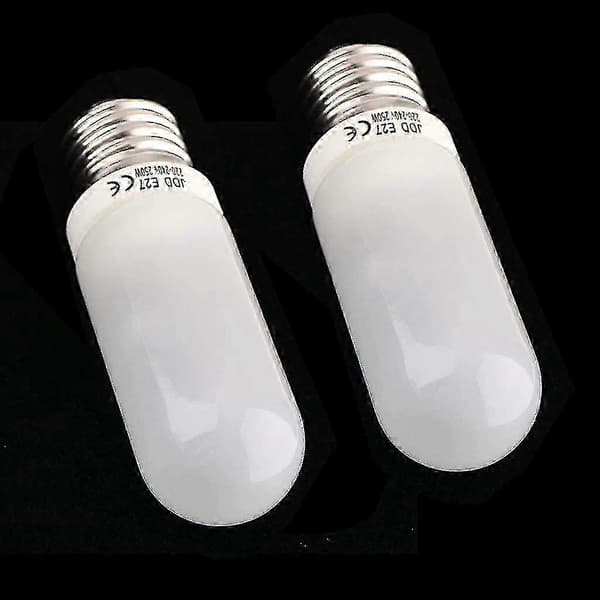 2 stk. 250W 220-240V E27 (standard Edison skrue) mat halogenpære