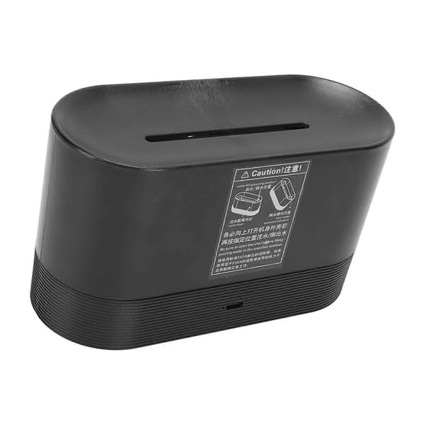 Flamme Diffuser Luftfugter Støjsvag USB Ultralyd Aromaterapi Æteriske Olier Diffusere til Hjemmekontor Bil SortYMMR)
