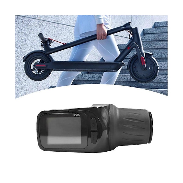 24V 36V 48V 60V S886 Ebike LCD Display Panel Justerbar med Vridgas för Elektrisk Scooter Cykel (5PIN)