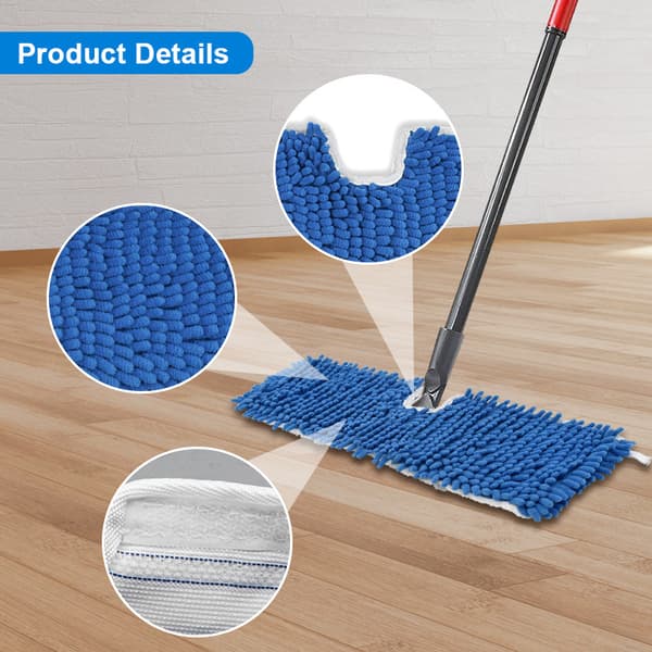 Erstatningsmoppehoveder til O-Cedar Hardwood Floor 'N More Microfiber Flip Mop, 2-pak støvklapper Erstatningshoveder til Ocedar Flip Mop