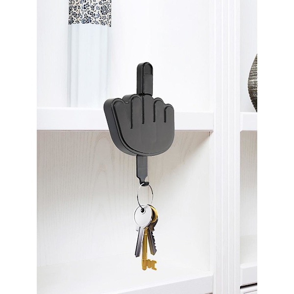 Nyckelhängare med långfinger, nyckelhållare med långfingergest, självhäftande nyckelkrok