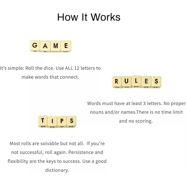 Korsordsspelet Solitaire, Korsordsspel Tärningar, Scrabble-spel med fodral