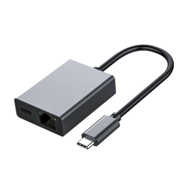 USB C til Ethernet-adapter 100W PD-ladeport for opplasting eller nedlasting