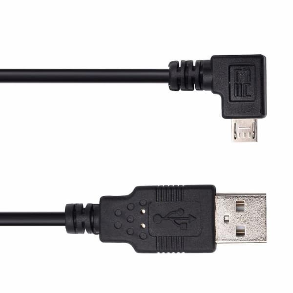 Højre Vinkel Micro USB Oplader Data 1M Kabel til TomTom, 6000 Sat Nav & andre