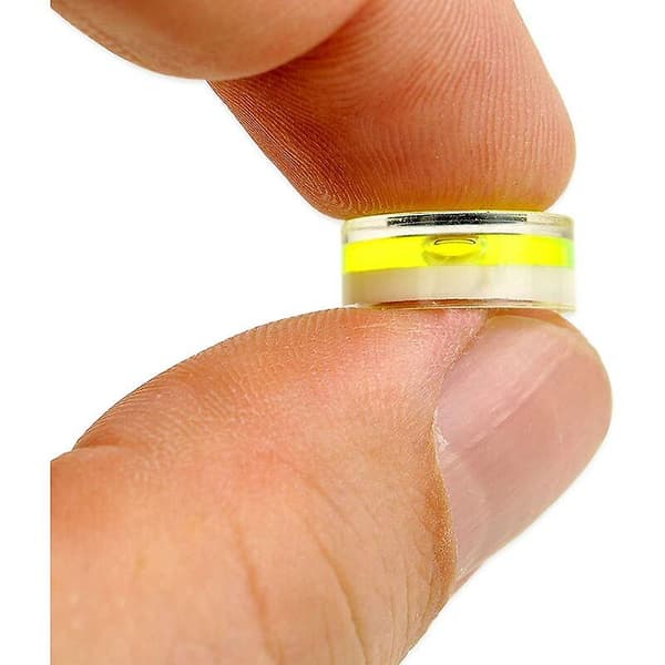 Vattenpass, 5-pack, Ø 12 mm diameter, precisionsvattenpass med luftbubbla, mini-vattenpass för kameror, camping och husvagnar, bubbelvattenpass