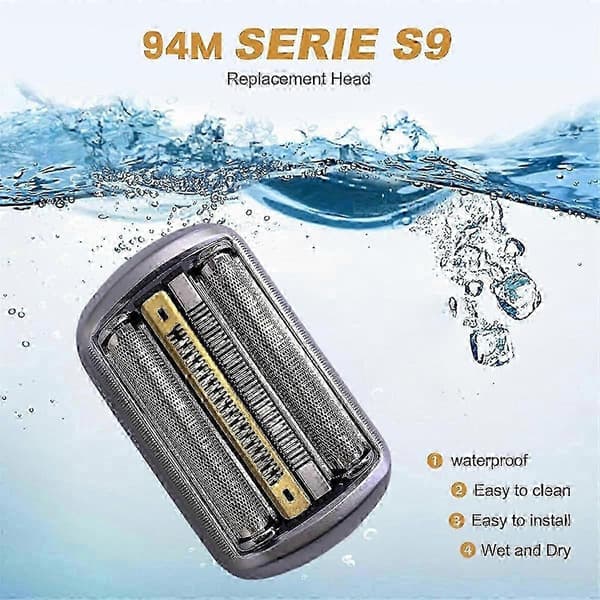 Braun Series 9 Erstatningsfolie og kutter 94M for 9290cc 9291cc 9370cc Elektrisk barberhode