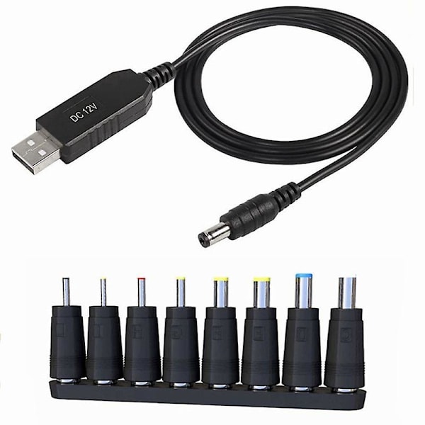 USB DC 5V til 12V Opsætningskabel Konverter Adapter DC 5V til 12V