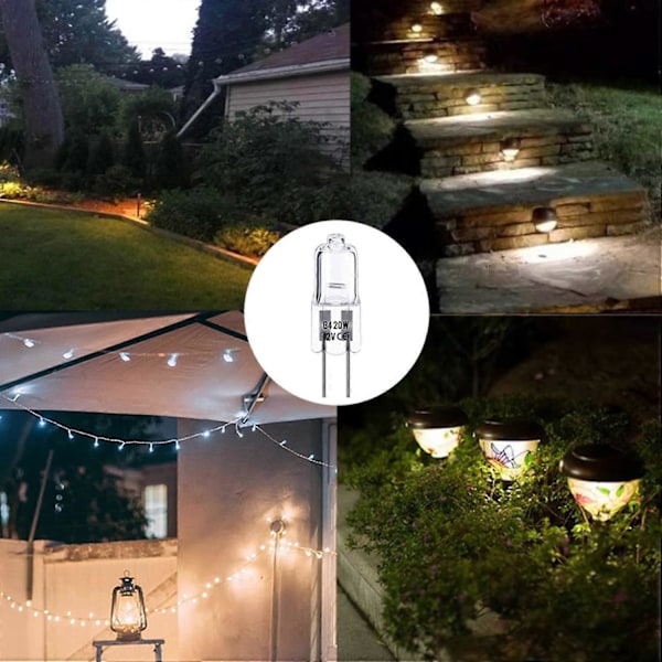 G4 Halogen Pærer, 20 W 12 V Kapsel Pære, G4 Lavspændings Halogen Lampe, Varmt Hvidt 3000K, Dæmpbar, 10 Styk
