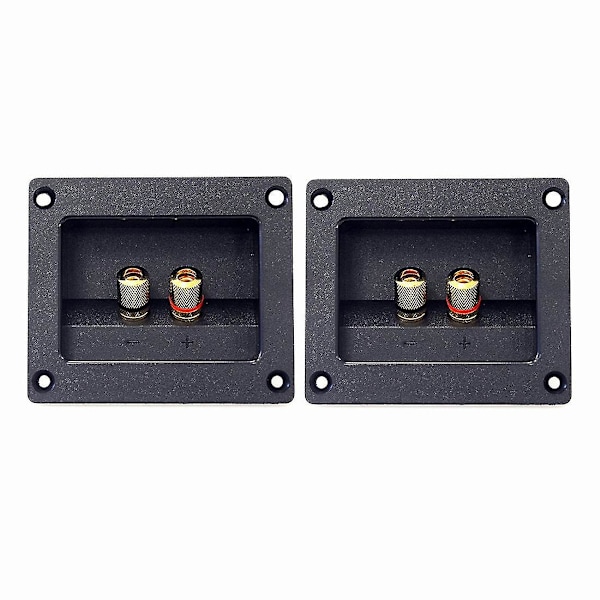 2 stk DIY Bilstereo 2-veis høyttalerboks Terminal Fjærkoppkontakt Bananplugg og -kontakter Subwoofer