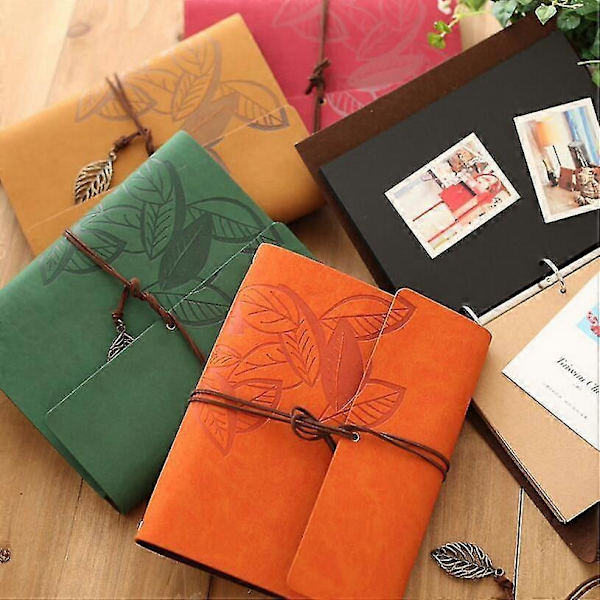 Fotoalbum, DIY Minnesskrapbok Blad Mjukt Läder Skrapbok Fotoalbum Familj Bröllop Album Special Jul Alla Hjärtans Dag Födelsedagspresenter Unik Pre