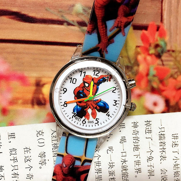 Marvel Spider-Man Barnklocka Kvarts Analog & Digital Design Blinkande Ljus Klockor Present & Festgåva För Pojkar Och Flickor