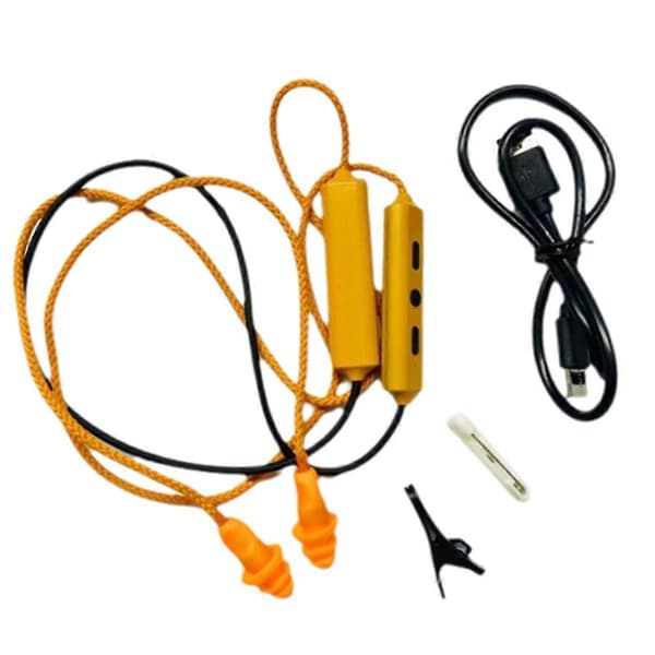 Ørepropper Bluetooth Øretelefon for Arbeid, Støyreduksjon, Oransje