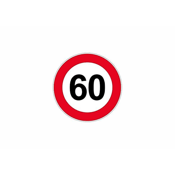 Klistermärke skylt dörr hastighetsbegränsning panel 60
