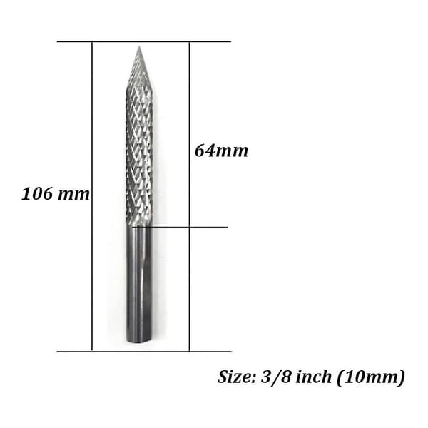 3/8in 10mm Højkarbid Stål Burr Bits