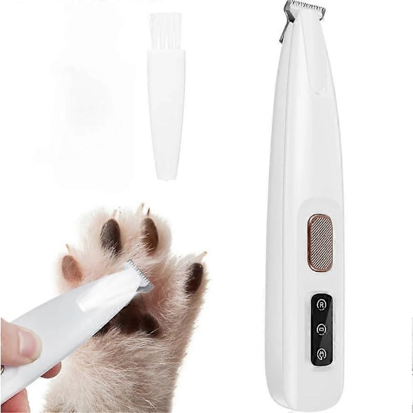 Pets Hundepotensaks med LED-lys Fuldt Vandafvisende Dyrehårstrimmer Bredt Blad