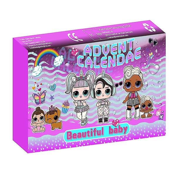 Julkalender med Nedräkning 24 Dagar Mini Figurer Dockor Dekoration Blind Box Leksaker Julklapp Överraskningar