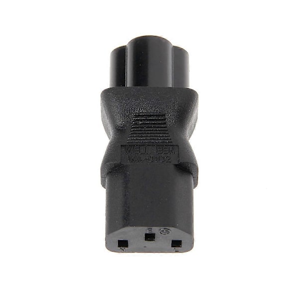 IEC 320 C13 Hun Til C6 Han 3-Benet Kløverblad Stik Konverter AC Strømadapter