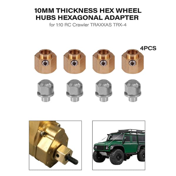 Høj kvalitet Modelbil Messing Hjul Hex Til Traxxas Trx-4 Opgraderingstilbehør