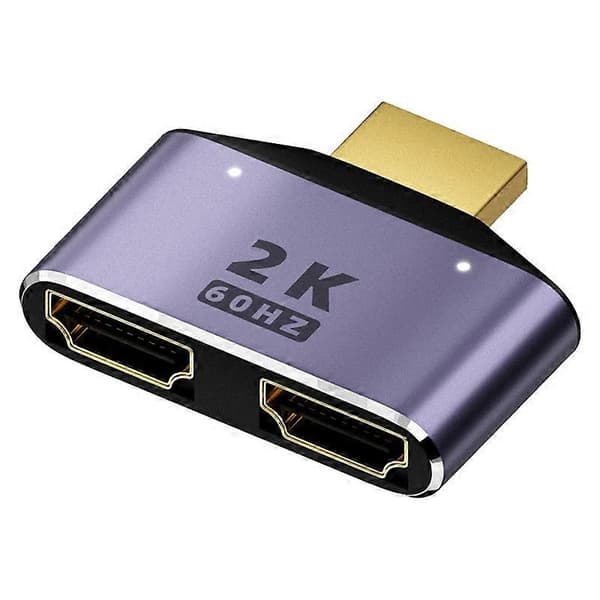 HDMI-kompatibel 1 in 2 ut Splitter Adapter 2K @ 60Hz 2 in 1 HD Display Bidirectional Selector Switch