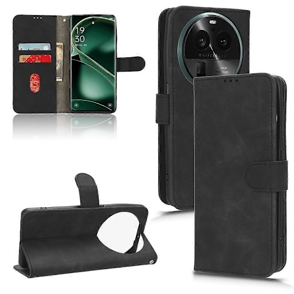 Til OPPO Find X6 Pro Hudfølelse Magnetisk Flip Læder Telefon Cover