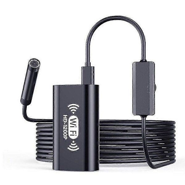 Wifi-endoskopkamera 8mm HD1200P IP67 vattentät USB-inspektionsboreskop 8 LED-lampor trådlös endoskopi för Android iPhone PC F130
