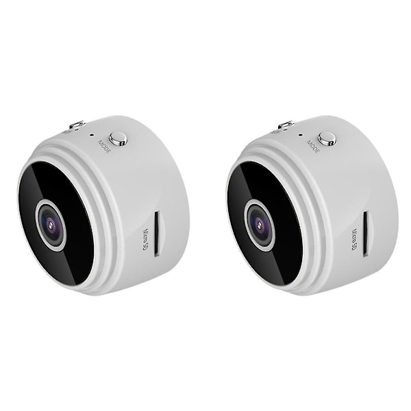 2 kpl Langattomat Ulkokamerat, Lintukodit 720p Kameralla Yöversio Wifi-kamera, valkoinen-E