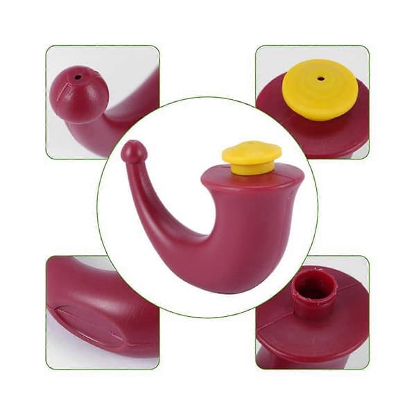 2 stk Yoga Nasal Neti Pot Nesespyle System Sinus Irrigasjon Bihulene