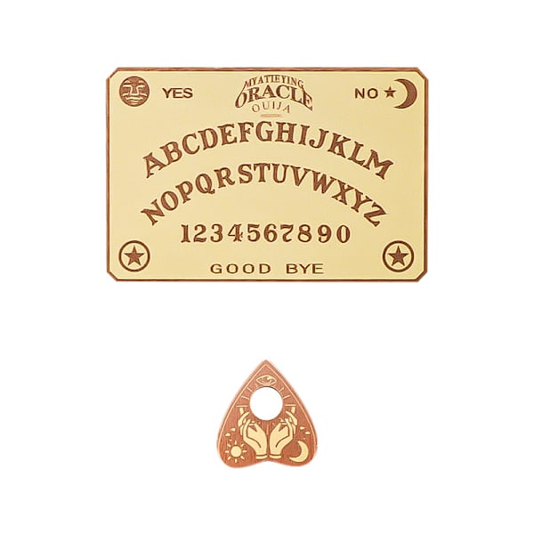 Handgjord Ouija-bräda i trä, hjälpmedel för lugn kommunikation, lämplig för familjesammankomster