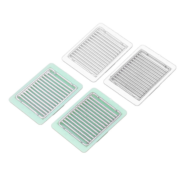 4 stk. Miniature Dukkehustovster Ovn Pan Sæt med Realistisk Fint Håndværk - Plastik Madbakke