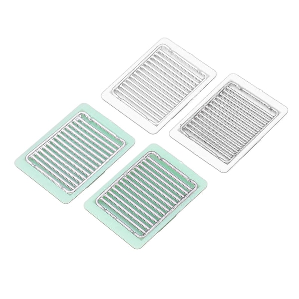 4 stk Miniatyr Dukkehustovster Ovn Pan Sett med Realistisk Fint Håndverk - Plast Matbrett