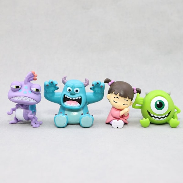 4 st University Monsters Inc figurer James P. Sullivan Anime Actionfigur Michael Wozosky Randall Boggs Q Version Modell Leksaker